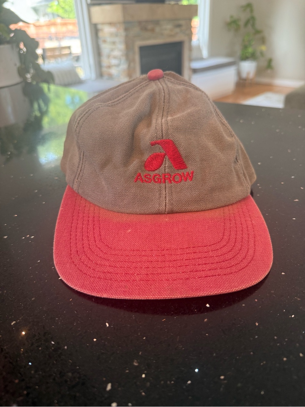 Asgrow Brown and Red Logo Baseball Cap - Picture 2 of 4